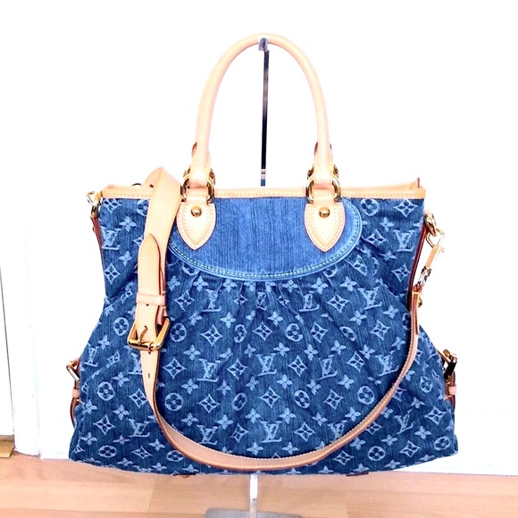 LG 🌺🌺 STUNNING 🌺🌺 Louis Vuitton Denim Neo Cabby GM - Picture 3 of 15